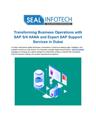 Reliable Enterprise Application Services in Dubai – SEAL Infotech