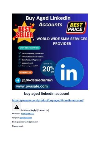 How To buy aged linkedin account in This Eraa | جعبه