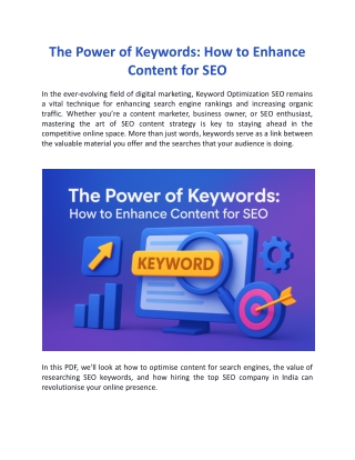 The Power of Keywords: How to Enhance Content for SEO