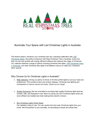 Illuminate Your Space with Led Christmas Lights in Australia