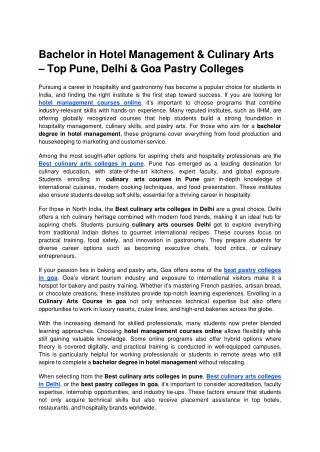 Bachelor in Hotel Management & Culinary Arts – Top Pune, Delhi & Goa Pastry Colleges.docx (1)