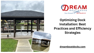 Transform Your Waterfront with Dock Installation by Dream Boat Docks