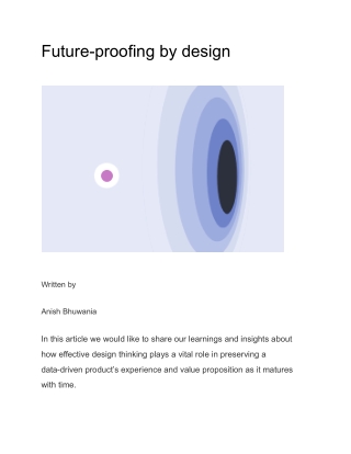 Future-proofing by design