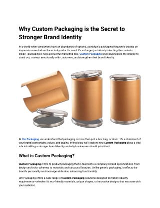 Custom packaging
