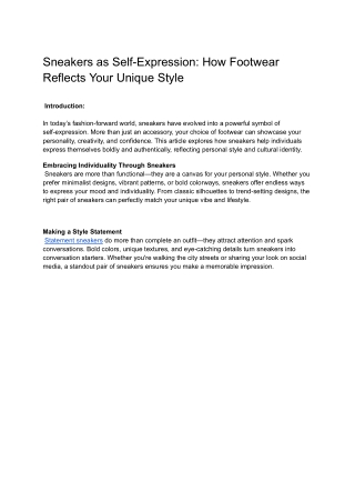 Sneakers as Self-Expression_ How Footwear Reflects Your Unique Style