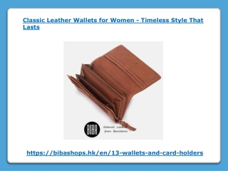 Classic Leather Wallets for Women - Timeless Style That Lasts