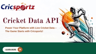 Cricsportz – Real-Time Cricket Data Feed API for Live Scores & Stats
