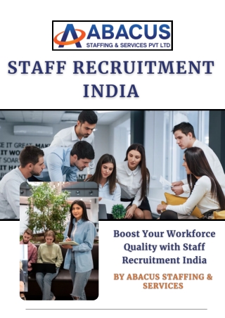 Boost Your Workforce Quality with Staff Recruitment India