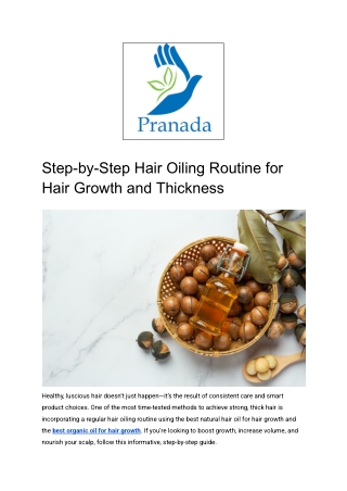 Step-by-Step Hair Oiling Routine for Hair Growth and Thickness
