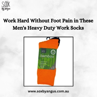 Work Hard Without Foot Pain in These Men's Heavy Duty Work Socks