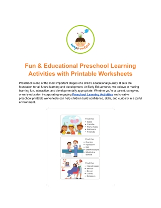 Free Educational Printables for Kids of All Ages