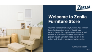 Welcome to Zenlia Furniture Store
