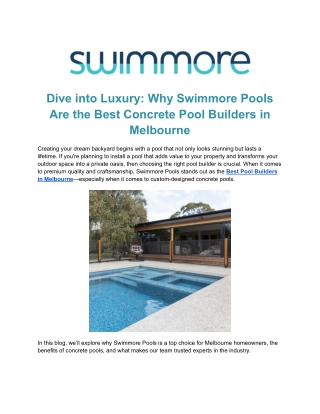 Durable Concrete Above Ground Pools