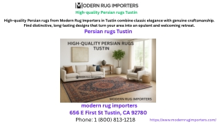 High-quality Persian rugs Tustin