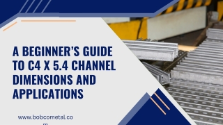 A Beginner’s Guide to C4 x 5.4 Channel Dimensions and Applications