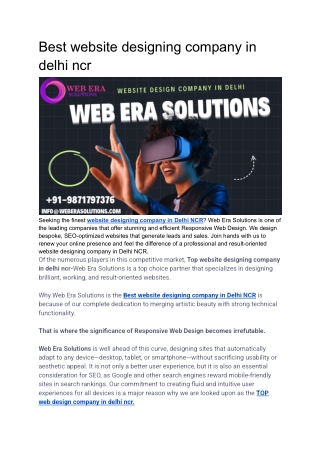 Best website designing company in delhi ncr