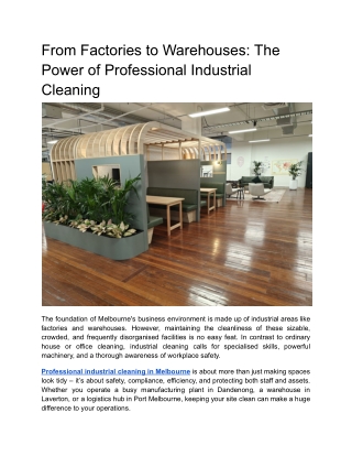 From Factories to Warehouses_ The Power of Professional Industrial Cleaning
