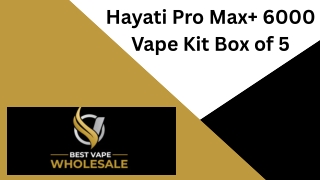 Hayati Pro Max  6000 Vape Kit Box of 5