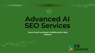 AI SEO Services by Top AI SEO Company – CS Web Solutions