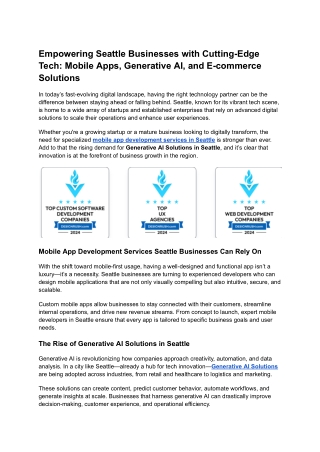 Empowering Seattle Businesses with Cutting-Edge Tech_ Mobile Apps, Generative AI, and E-commerce Solutions