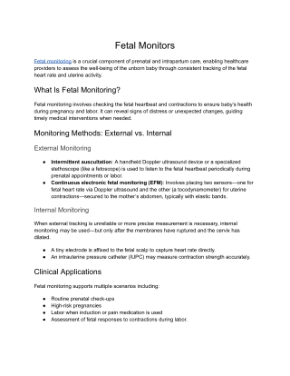 Fetal Monitors