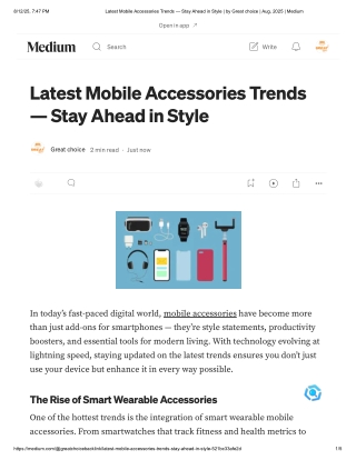 Latest Mobile Accessories Trends — Stay Ahead in Style