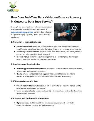 How Does Real-Time Data Validation Enhance Accuracy in Outsourced Data Entry