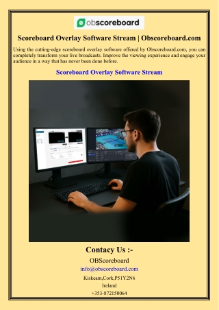 Scoreboard Overlay Software Stream Obscoreboard.com