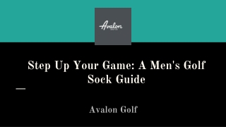 Step Up Your Game_ A Men's Golf Sock Guide