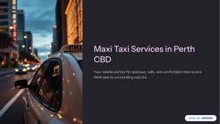 Maxi Taxi Services in Perth CBD