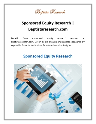 Sponsored Equity Research