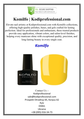 Komilfo | Kodiprofessional.com
