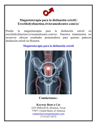 Magnetoterapia para la disfunción eréctil  Erectiledysfunction.rivieramedcenter.com-es