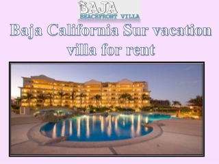 San Jose del Cabo vacation villa with pool