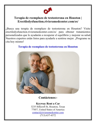 Terapia de reemplazo de testosterona en Houston - Erectiledysfunction.rivieramedcenter.com es