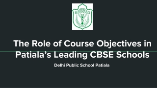 The Role of Course Objectives in Patiala’s Leading CBSE Schools