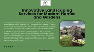 Innovative Landscaping Services for Modern Homes and Gardens