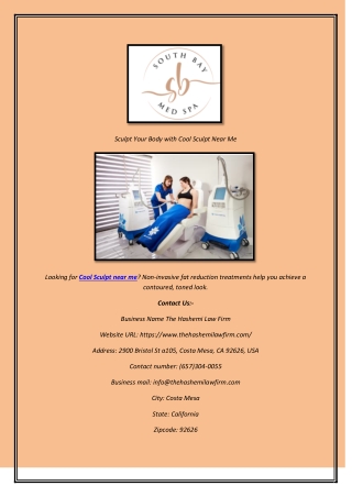 Sculpt Your Body with Cool Sculpt Near Me