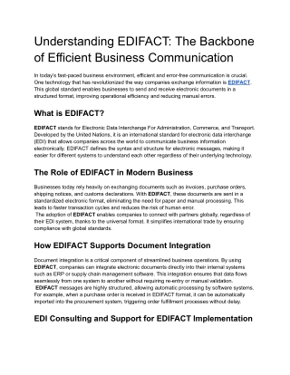 Understanding EDIFACT_ The Backbone of Efficient Business Communication
