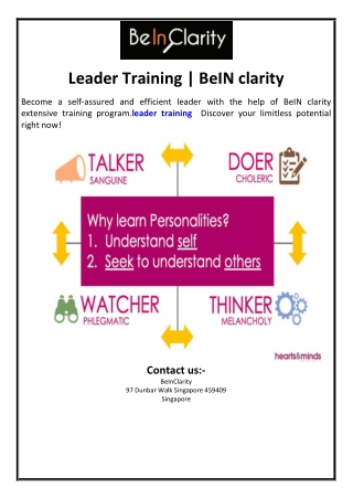 Leader Training | BeIN clarity