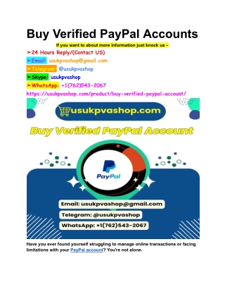 How Can I Verify Buy Paypal Accounts