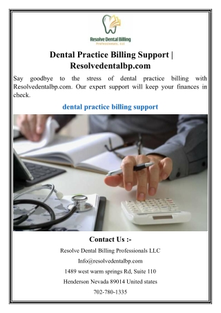 Dental Practice Billing Support  Resolvedentalbp