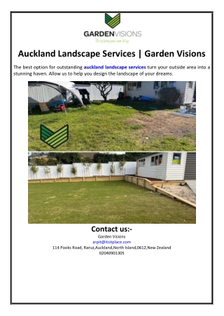Auckland Landscape Services | Garden Visions