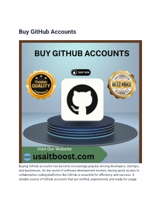 Top 10 Sites To Buy GitHub Accounts In This Year 2025