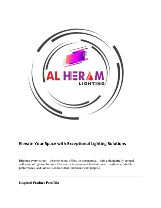 Elevate Your Space with Exceptional Lighting Solutions