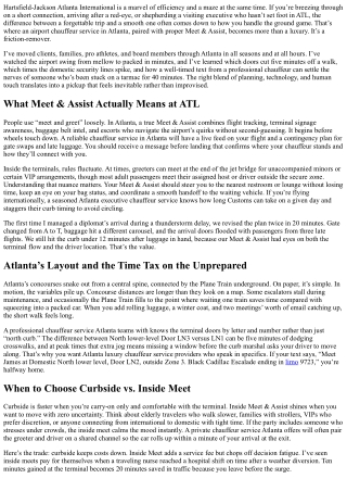 Airport Chauffeur Service Atlanta with Meet & Assist