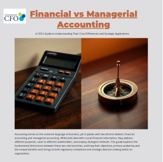 Financial vs Managerial Accounting