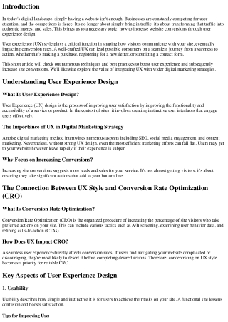 How to Increase Website Conversions Through User Experience Style