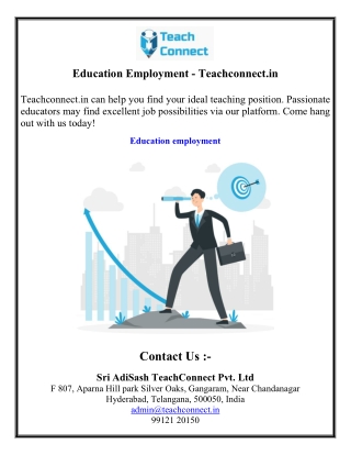 Education Employment - Teachconnect.in