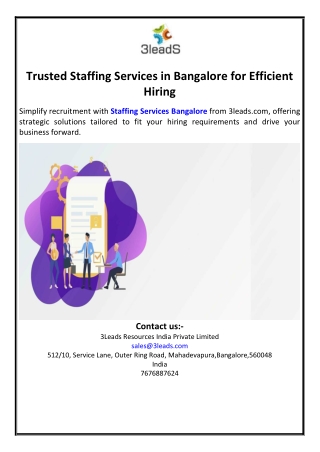 Trusted Staffing Services in Bangalore for Efficient Hiring